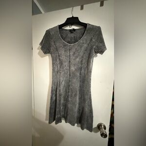 Love Ribbed Gray Top with Red Heart Accent